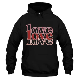 Love Couple Happy Valentine's Day Hoodie - Black