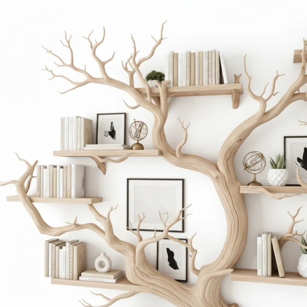 Driftwood-Inspired Bookshelf - Handcrafted from Barn & Pallet Wood