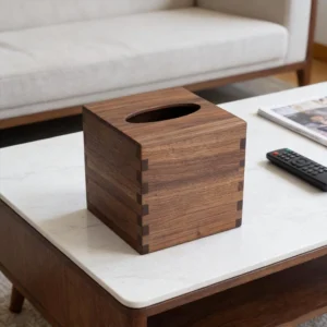The Artisan Black Walnut Cube – Handcrafted Solid Wood Tissue Gallery (3)