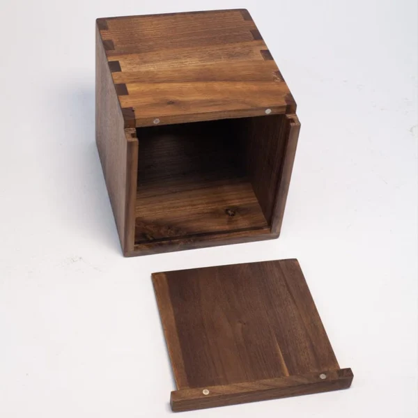 The Artisan Black Walnut Cube – Handcrafted Solid Wood Tissue Gallery