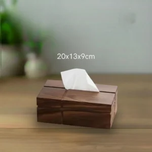 The Artisan Black Walnut Sentinel – Handcrafted Solid Wood Tissue Gallery (1)