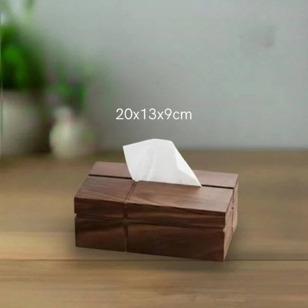 The Artisan Black Walnut Sentinel – Handcrafted Solid Wood Tissue Gallery