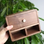 The Artisan Engraved Walnut Sentinel – Handcrafted Solid Wood Tissue Gallery