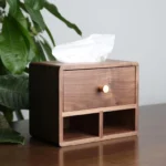 The Artisan Engraved Walnut Sentinel – Handcrafted Solid Wood Tissue Gallery