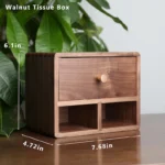 The Artisan Engraved Walnut Sentinel – Handcrafted Solid Wood Tissue Gallery