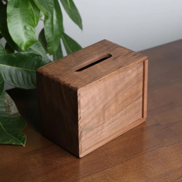 The Artisan Engraved Walnut Sentinel – Handcrafted Solid Wood Tissue Gallery