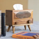 The Artisan Multi-Function Tissue Sentinel – Handcrafted Solid Wood 2-in-1 Organizer