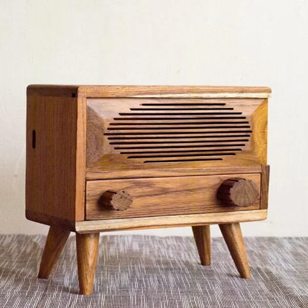 The Artisan Multi-Function Tissue Sentinel – Handcrafted Solid Wood 2-in-1 Organizer