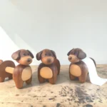The Artisan Puppy Sentinel – Handcrafted Vertical Wood Roll Organizer