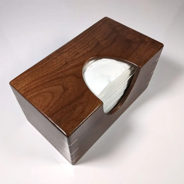 The Artisan Texas Walnut Sentinel – Handcrafted Solid Wood Tissue Box Gallery