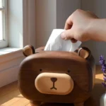The Artisan Walnut Bear Sentinel – Handcrafted Solid Wood Tissue & Accessory Gallery