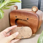 The Artisan Walnut Bear Sentinel – Handcrafted Solid Wood Tissue & Accessory Gallery