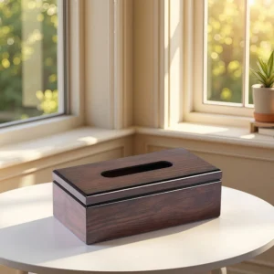 The Artisan Walnut Cube – Handcrafted Solid Wood Tissue Sentinel (1)