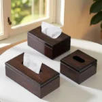 The Artisan Walnut Cube – Handcrafted Solid Wood Tissue Sentinel