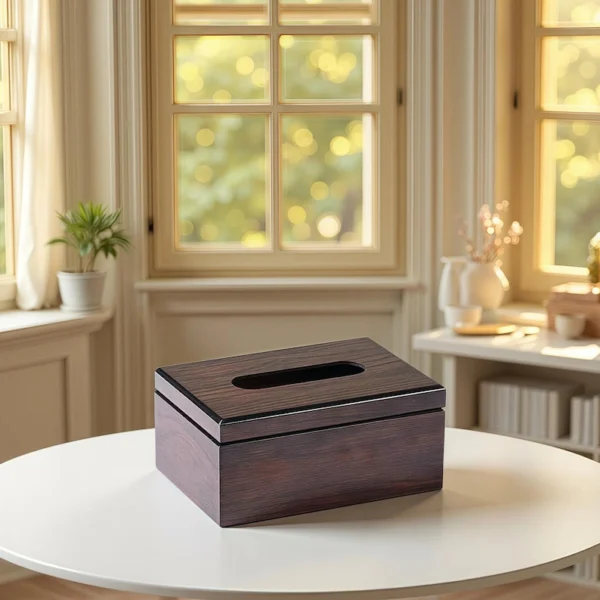 The Artisan Walnut Cube – Handcrafted Solid Wood Tissue Sentinel