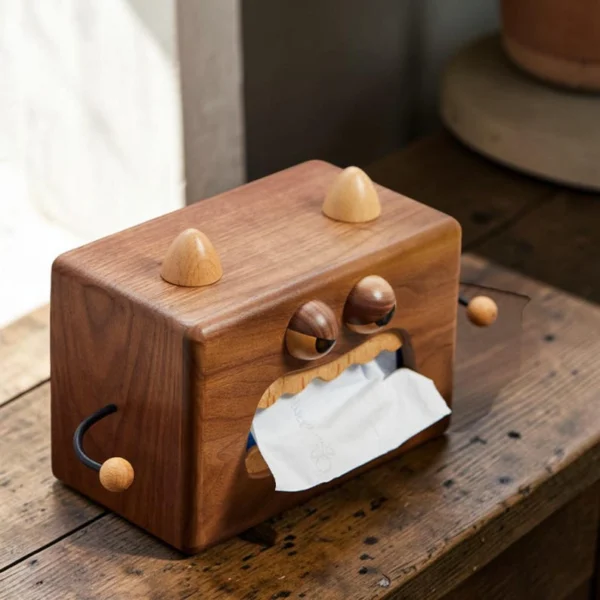The Artisan Walnut Whimsy – Handcrafted Character-Inspired Tissue Gallery