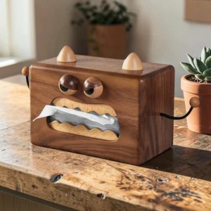 The Artisan Walnut Whimsy – Handcrafted Character-Inspired Tissue Gallery