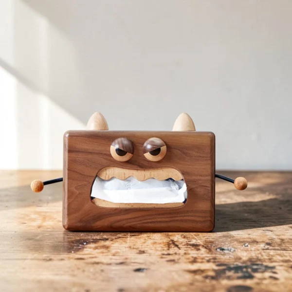 The Artisan Walnut Whimsy – Handcrafted Character-Inspired Tissue Gallery
