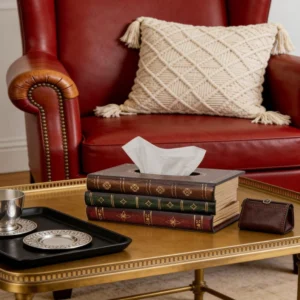 The Bibliophile’s Secret – Handcrafted Vintage Book Stack Tissue Gallery (7)
