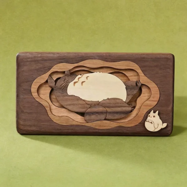 The Forest Spirit Sentinel – Handcrafted Solid Walnut Totoro Tissue Gallery