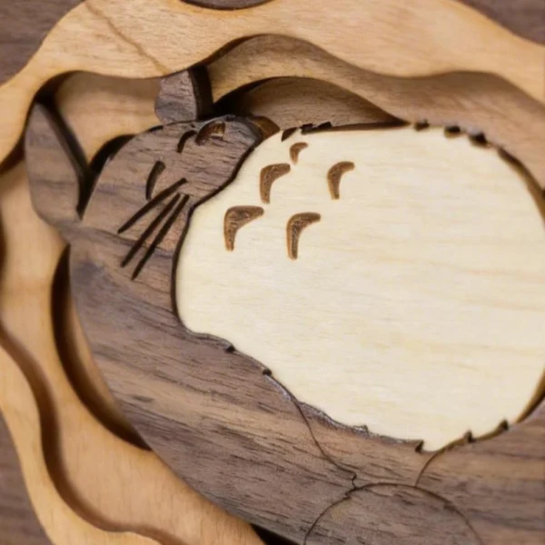 The Forest Spirit Sentinel – Handcrafted Solid Walnut Totoro Tissue Gallery