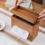 The Mid-Century Artisan Sentinel – Handcrafted Solid Teak Tissue Gallery