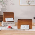 The Mid-Century Artisan Sentinel – Handcrafted Solid Teak Tissue Gallery