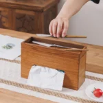 The Mid-Century Artisan Sentinel – Handcrafted Solid Teak Tissue Gallery