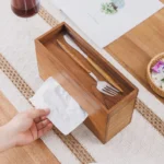 The Mid-Century Artisan Sentinel – Handcrafted Solid Teak Tissue Gallery