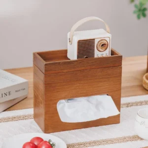 The Mid-Century Artisan Sentinel – Handcrafted Solid Teak Tissue Gallery