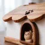 The Whimsical Cat Cottage – Handcrafted Solid Wood Kawaii Tissue Gallery